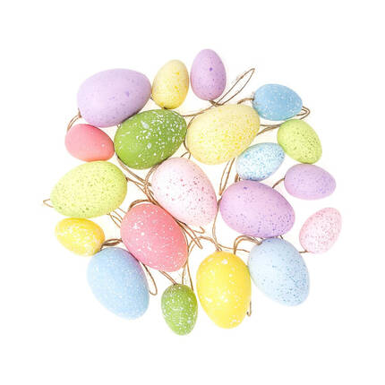 Jajka z zawieszką pastelowe (20) DP9445 01