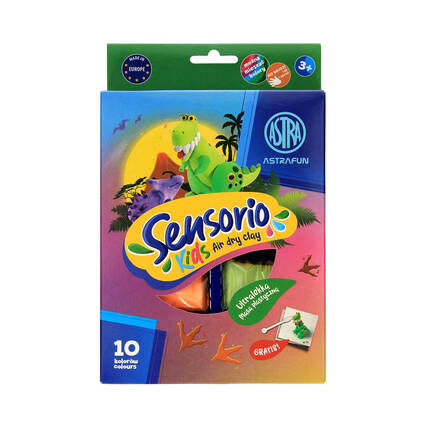 Masa plastyczna 10kol Dinozaury Sensorio Kids Astra AZ0515 01