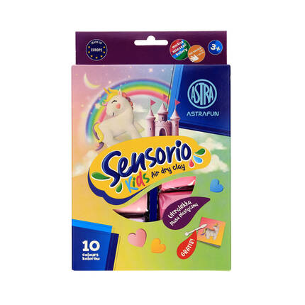 Masa plastyczna 10kol Jednorożec Sensorio Kids AZ0660 01