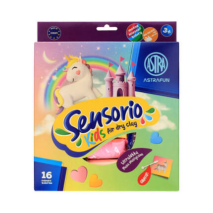Masa plastyczna 16kol Jednorożec Sensorio Kids Astra AZ0517 01