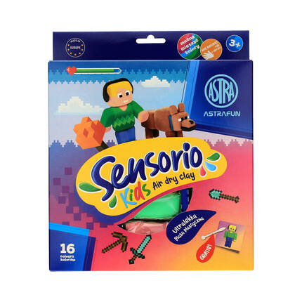 Masa plastyczna 16kol Pixel Sensorio Kids Astra AZ0661 01