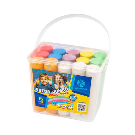Kreda kolorowa Jumbo Astra w wiaderku (15) AZ0420 01