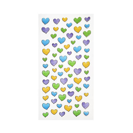 Naklejki ozdobne Pastelowe serca 4kolory Galeria Papieru AG4576 02