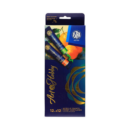 Farby akrylowe 12kol 12ml Astra Art&Hobby AZ0683 01
