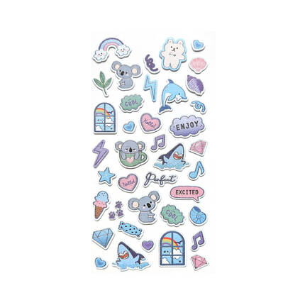 Naklejki ozdobne ENJOY niebieskie Galeria Papieru AG4574 02