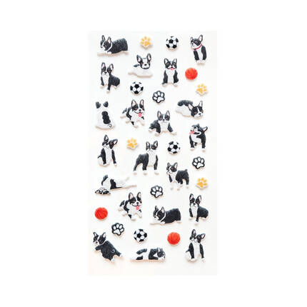 Naklejki welurowe Psy bostony Galeria Papieru AG4584 02